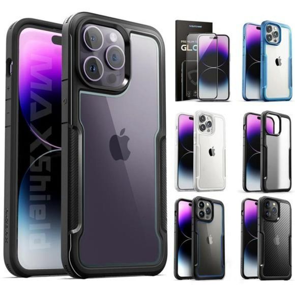 Shockproof Case For iPhone 14 Plus 13 12 11 Pro Max Heavy Duty Slim Clear Cover - Picture 1 of 10